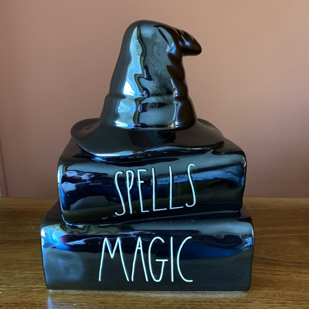 Rae Dunn SPELLS 🪄 MAGIC 🪄 iridescent book stack
